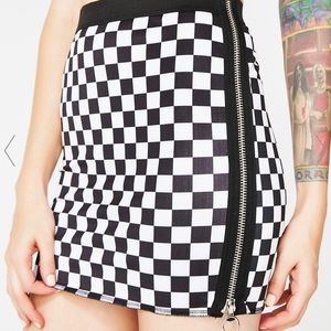 Dolls Kill Icy Speed it Up Checkered Skirt